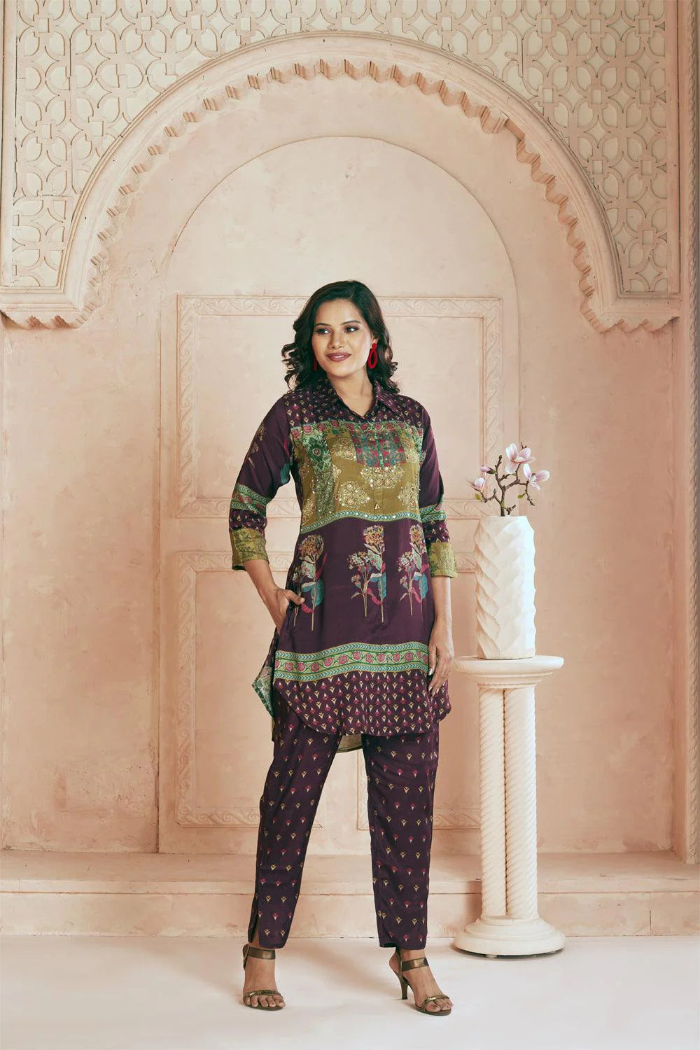 Multicolored Muslin Co-Ord Set