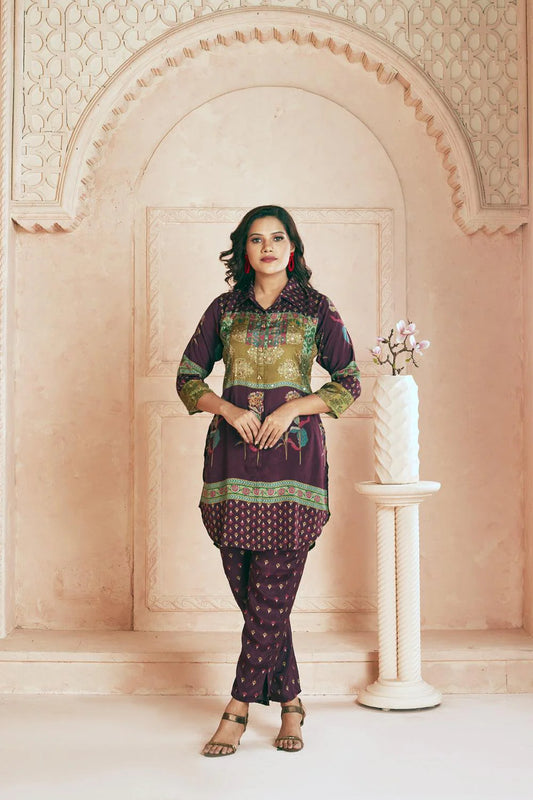 Multicolored Muslin Co-Ord Set