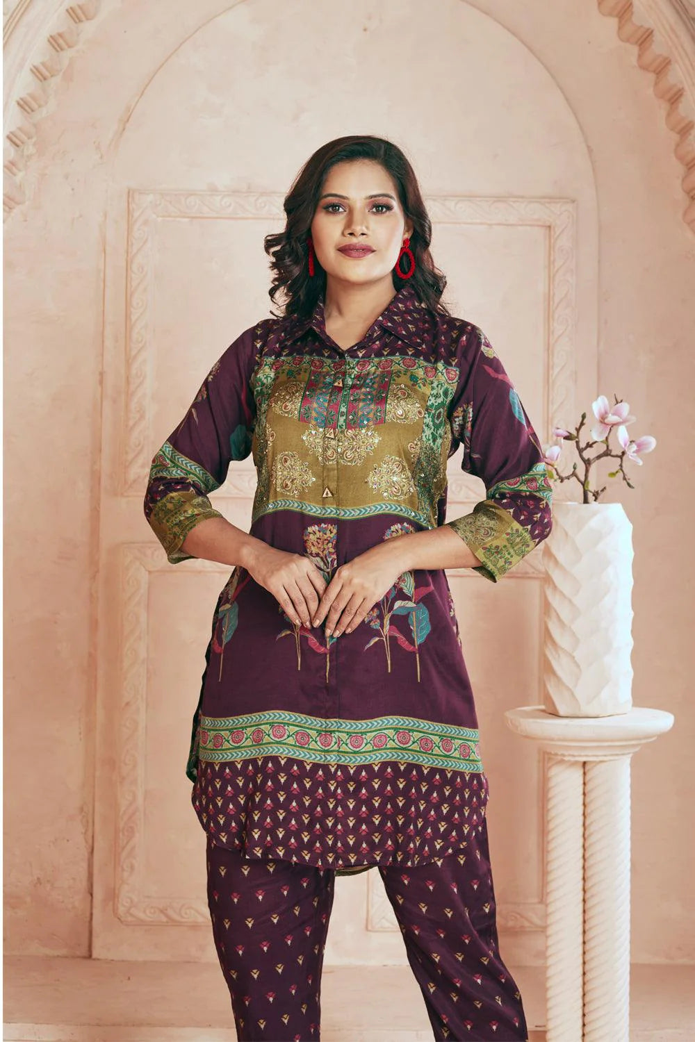 Multicolored Muslin Co-Ord Set