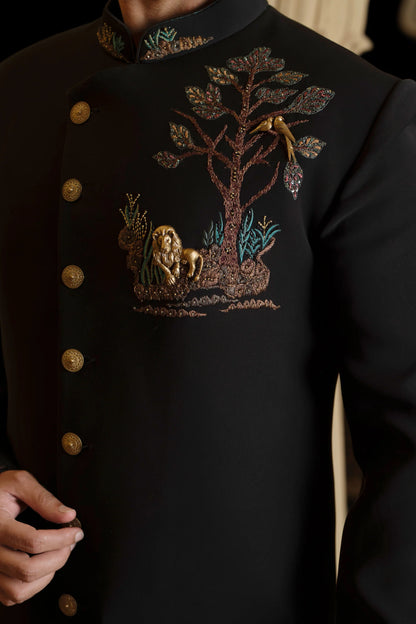 Noir Regal Lion Indo-Western