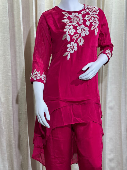 Pink Designer indo-westen Plazzo set