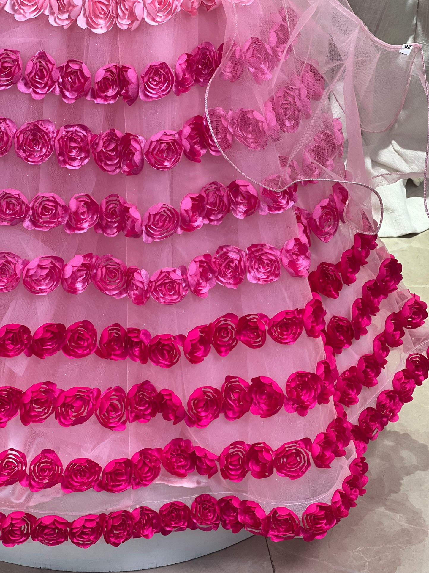 Pink Floral Designer Lehenga Set