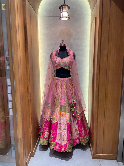 Pink Hues paint Lehnga Choli