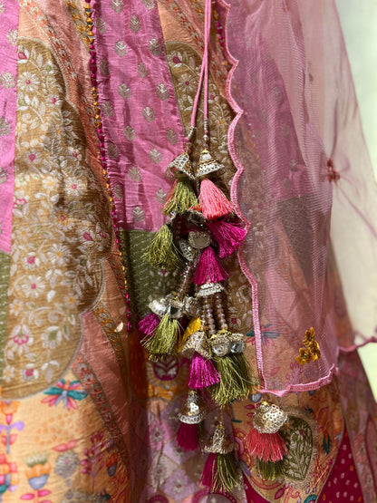 Pink Hues paint Lehnga Choli