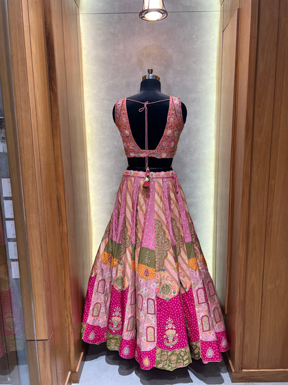Pink Hues paint Lehnga Choli