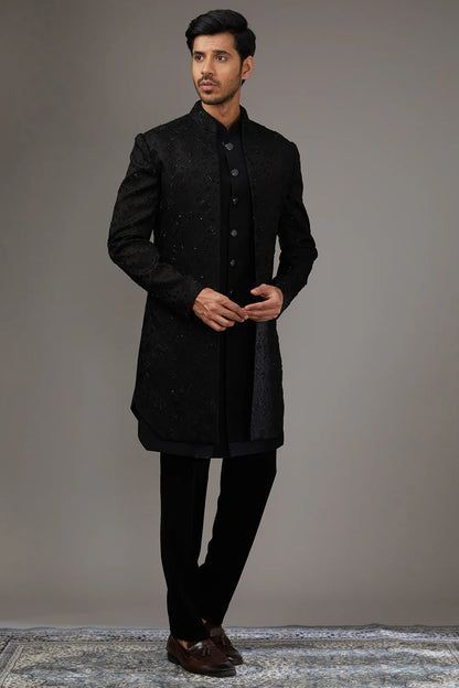 Regal Textured Fusion Indo-Western Set