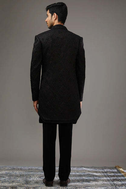Regal Textured Fusion Indo-Western Set