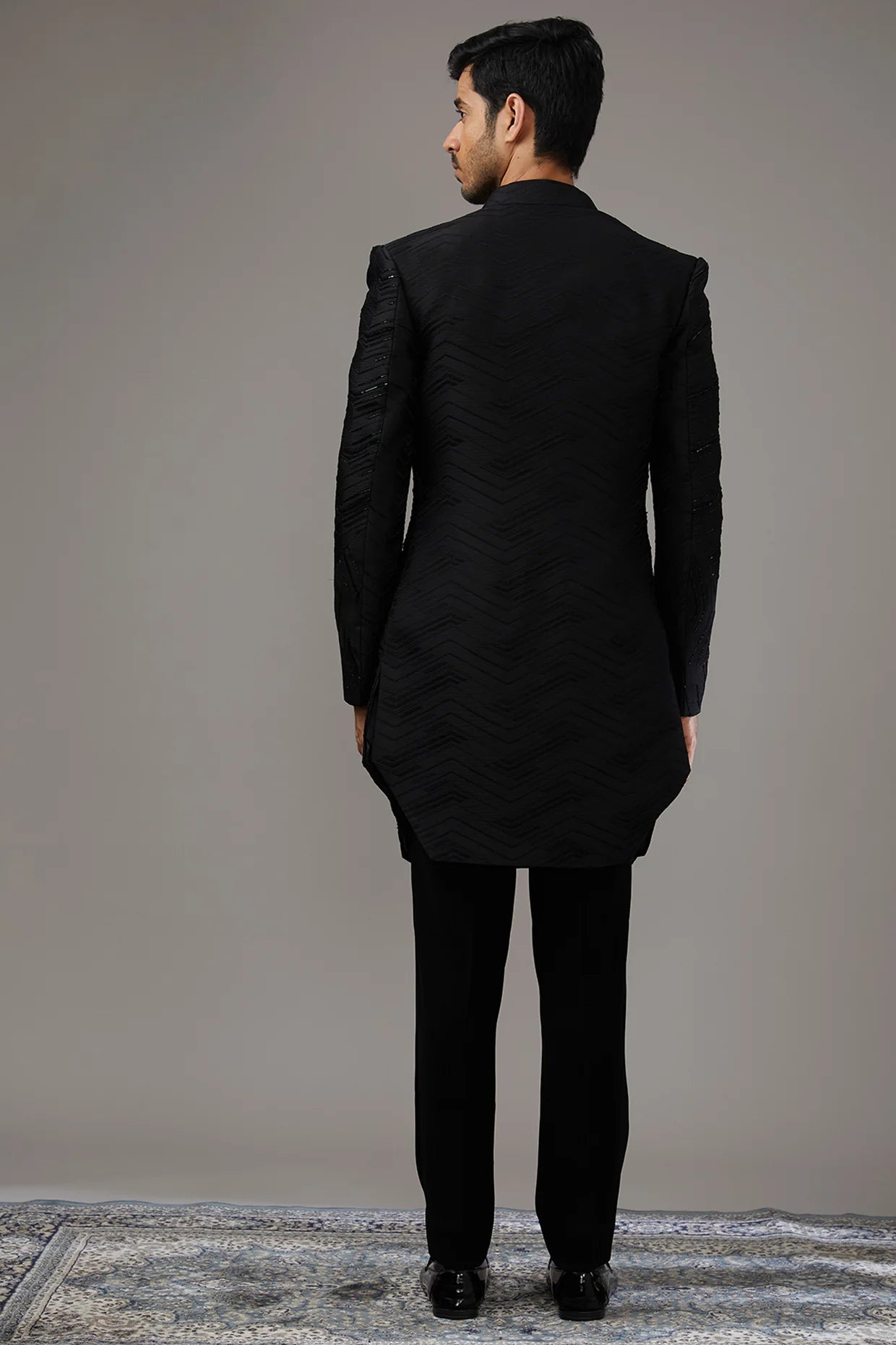 Geometric Textured Indo-Western Set