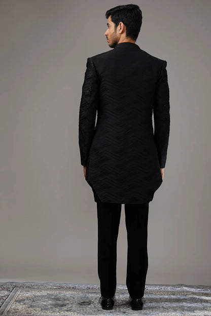 Geometric Textured Indo-Western Set