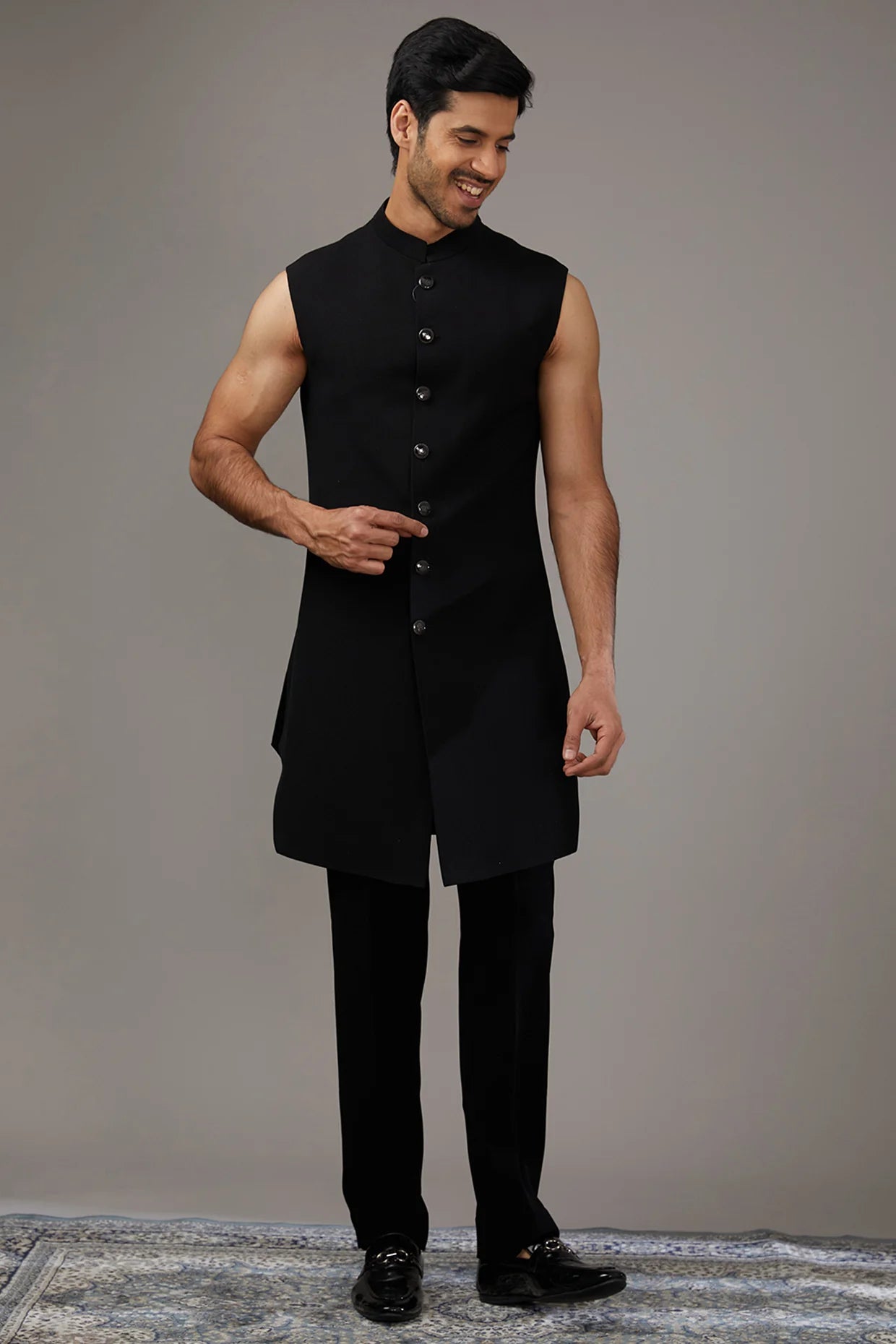 Geometric Textured Indo-Western Set