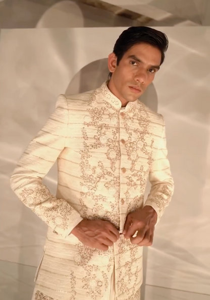 Off-White Sherwani: Understated Elegance