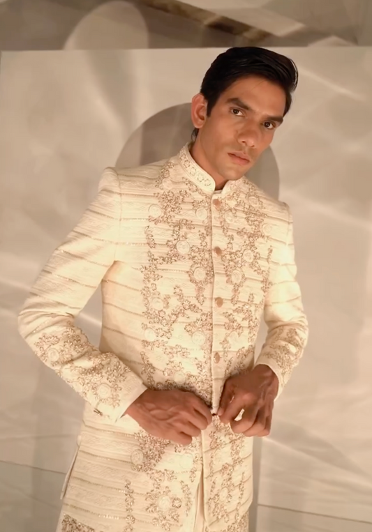 Off-White Sherwani: Understated Elegance