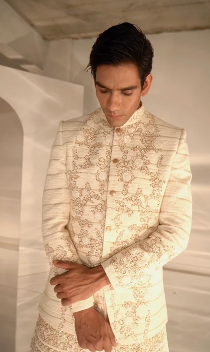 Off-White Sherwani: Understated Elegance