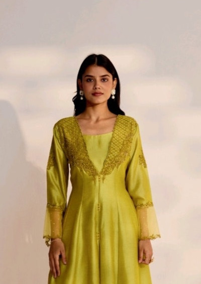 Light Green Kurti Palazzo Set