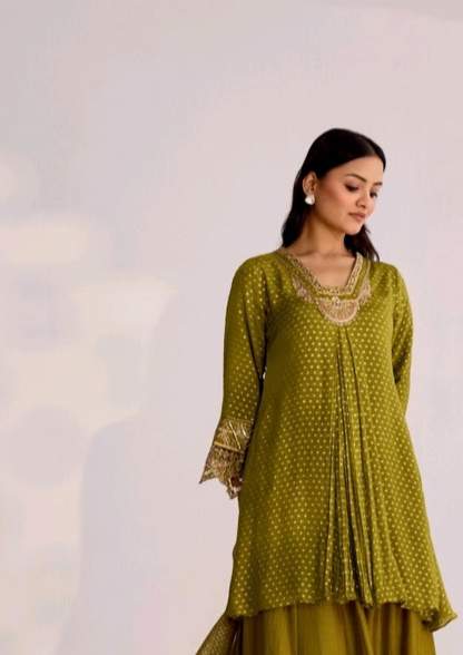 Mahendi Green Sharara Set
