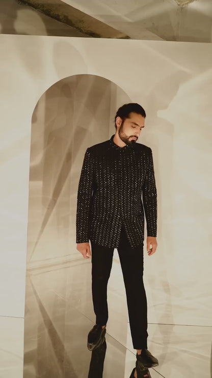 Classic Black Stylish Jodhpuri Suit