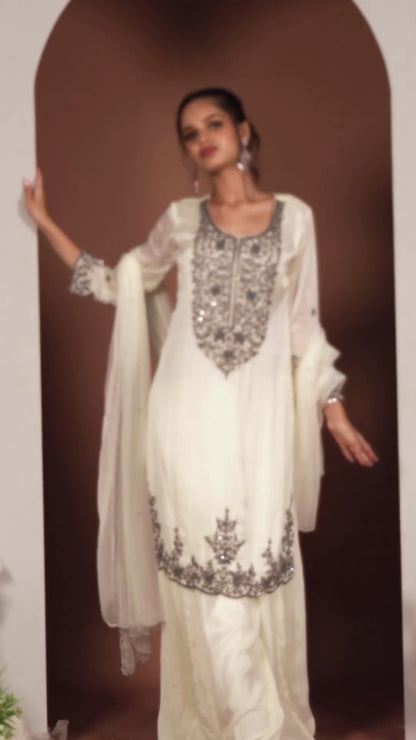 Monochrome Magic: White Palazzo Set