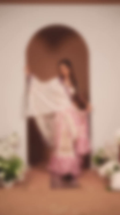 Floral Dreams: Pink & White Chaniya Choli